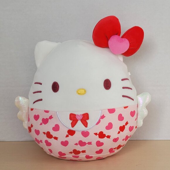 Squishmallows Hello Kitty Angel Valentine's 2025 Pink Red Hearts Plush Toy 8 in - Picture 3 of 15